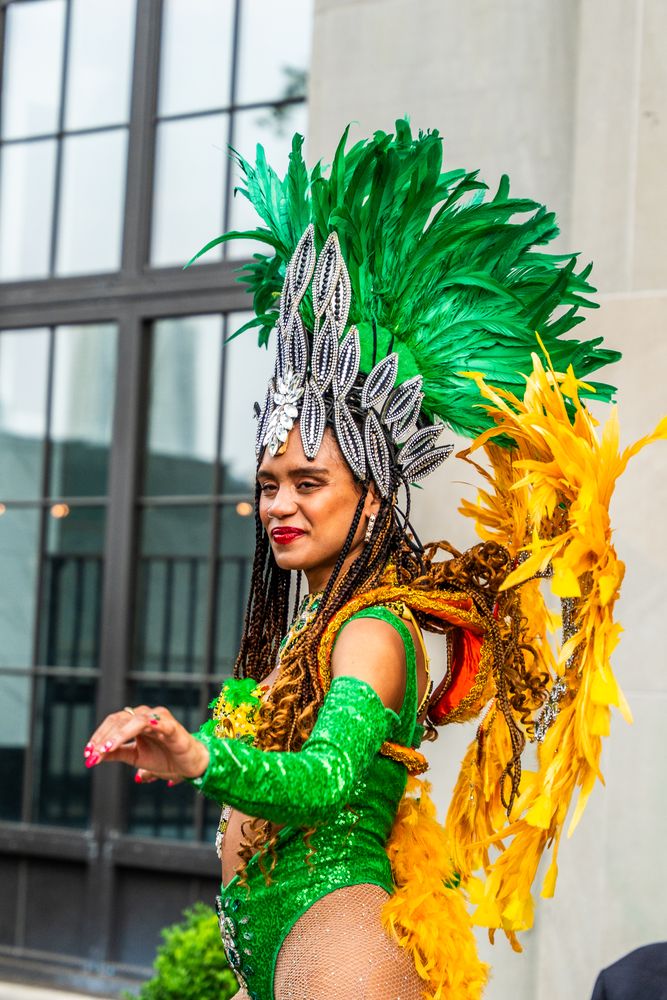 Costumed performer at a River Club event